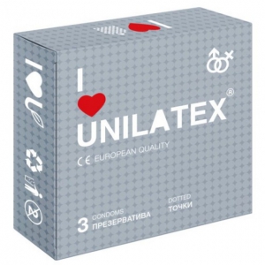 Презерватив &quot;Unilatex&quot; с точечной поверхностью, 3шт